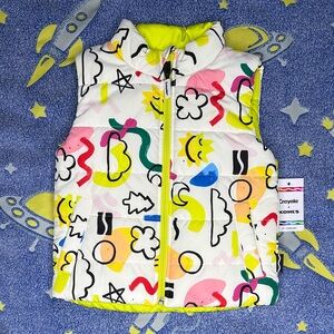 Crayola Kids Sz 3T Vest with Multicolor Fun. Can be used on both sides.